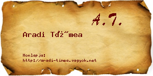 Aradi Tímea névjegykártya