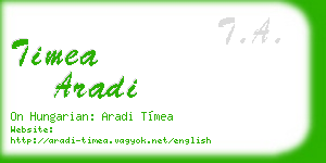 timea aradi business card
