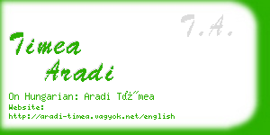 timea aradi business card